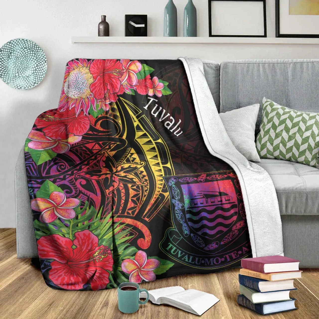 Tuvalu Premium Blanket - Tropical Hippie Style 3