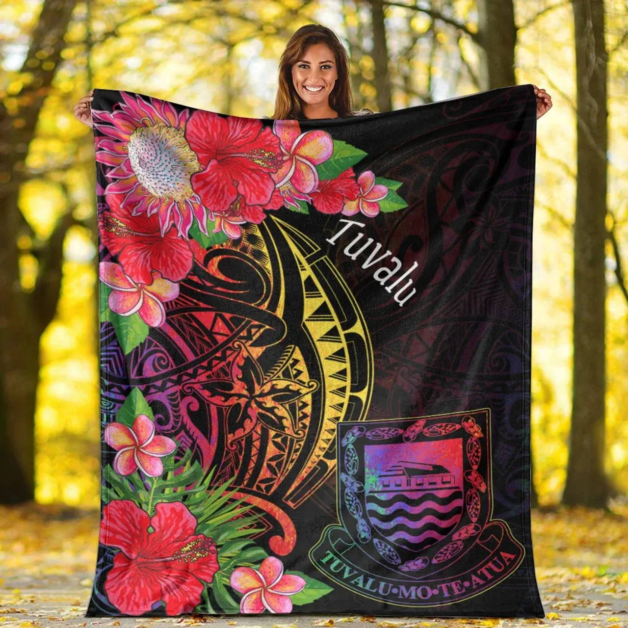 Tuvalu Premium Blanket - Tropical Hippie Style 5