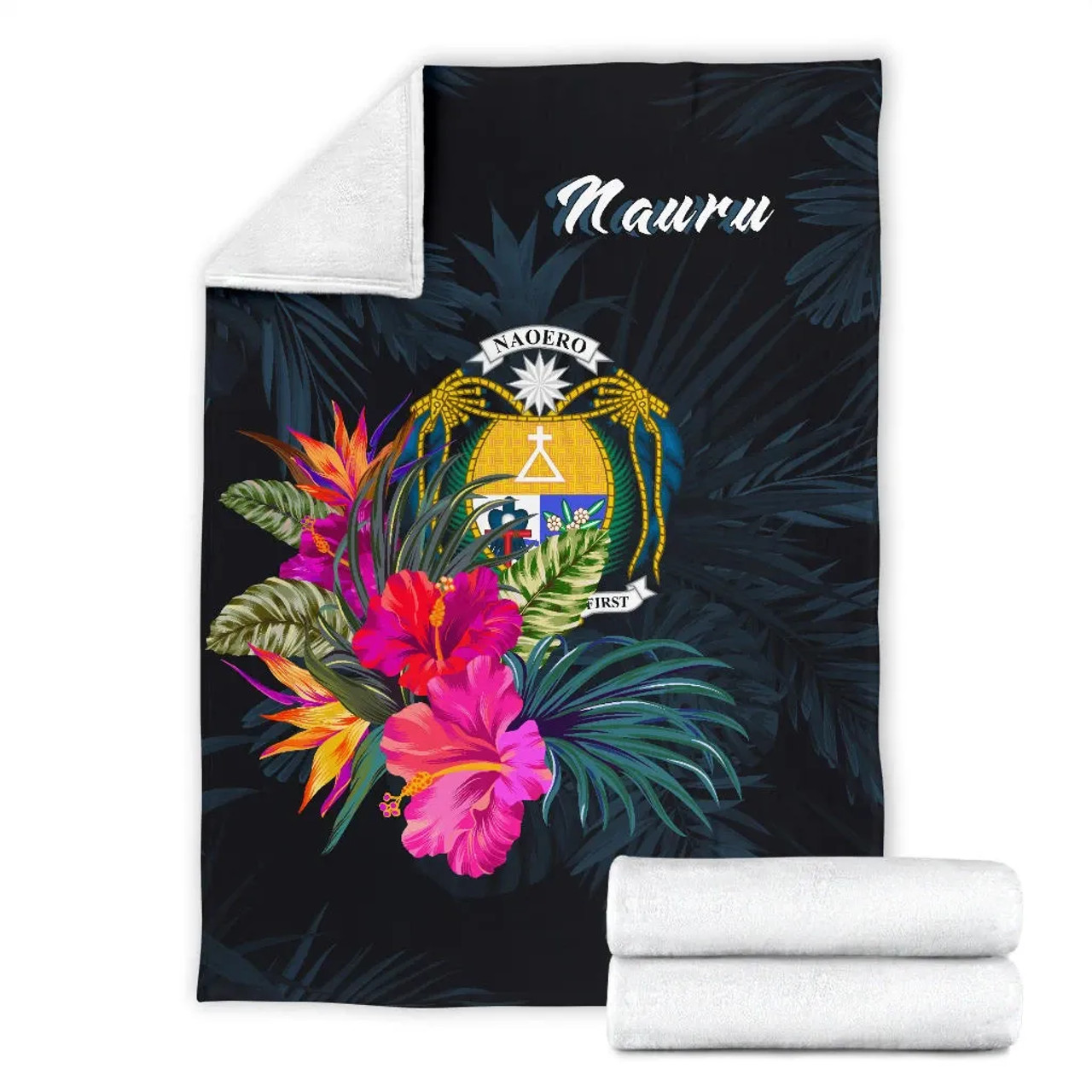 Nauru Polynesian Premium Blanket - Tropical Flower 7