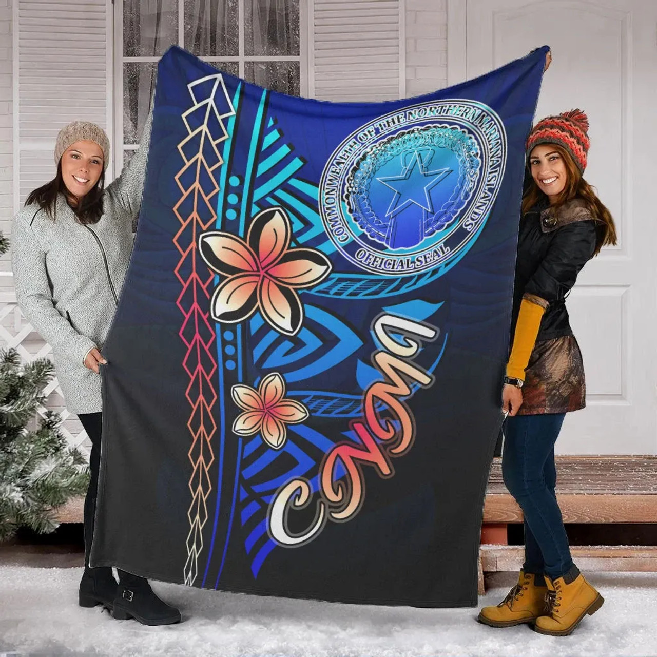 Northern Mariana Islands Premium Blanket - Vintage Tribal Mountain 4