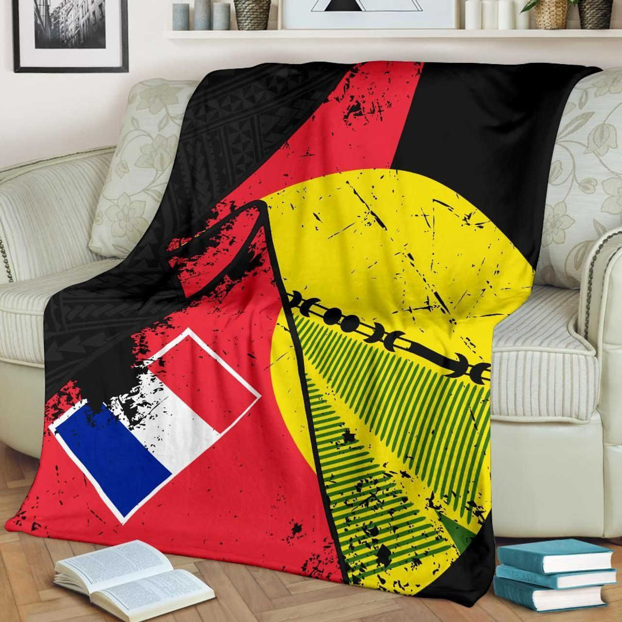 Wallis and Futuna Blanket - Sigave Special Grunge Flag  2