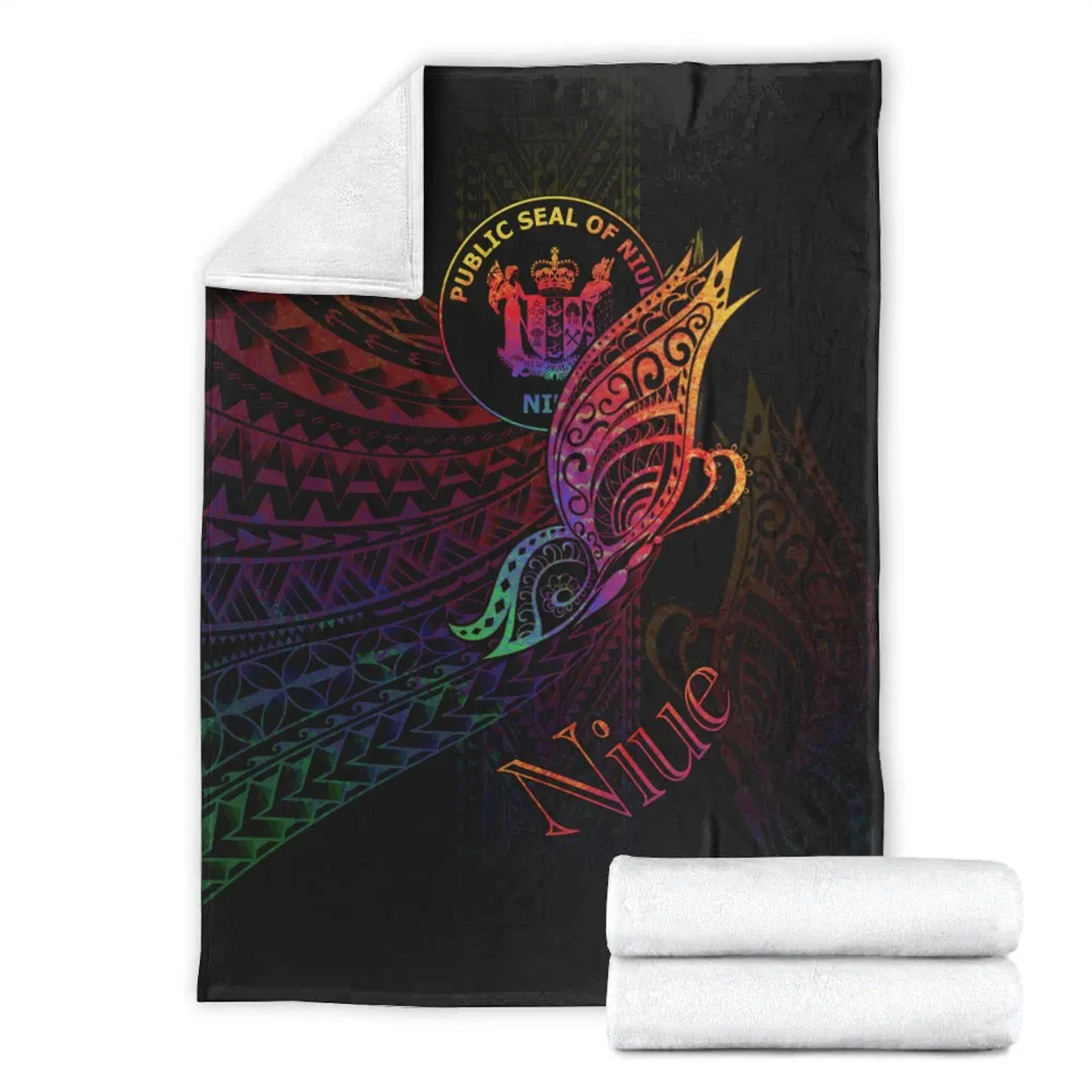 Niue Premium Blanket - Butterfly Polynesian Style 3