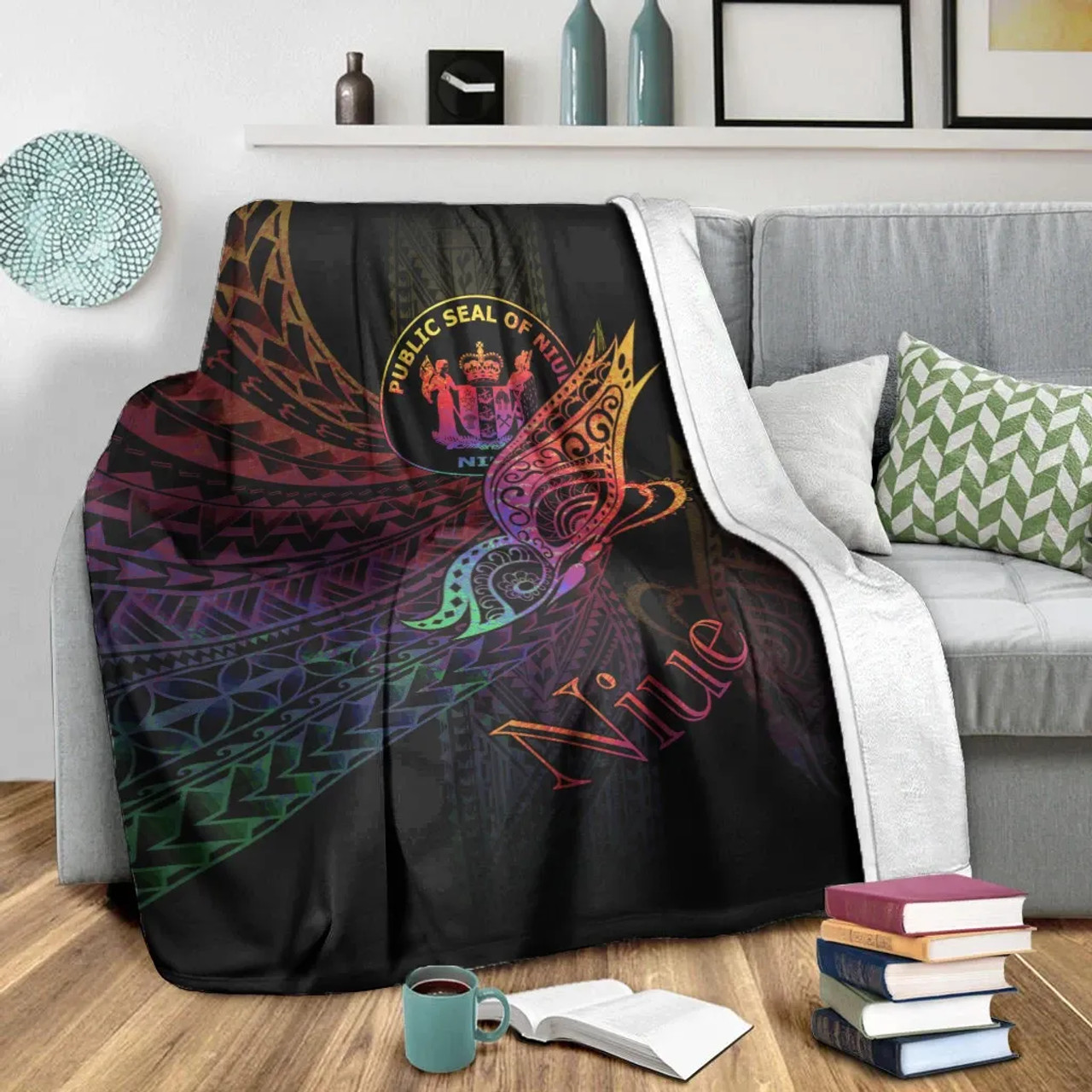 Niue Premium Blanket - Butterfly Polynesian Style 6