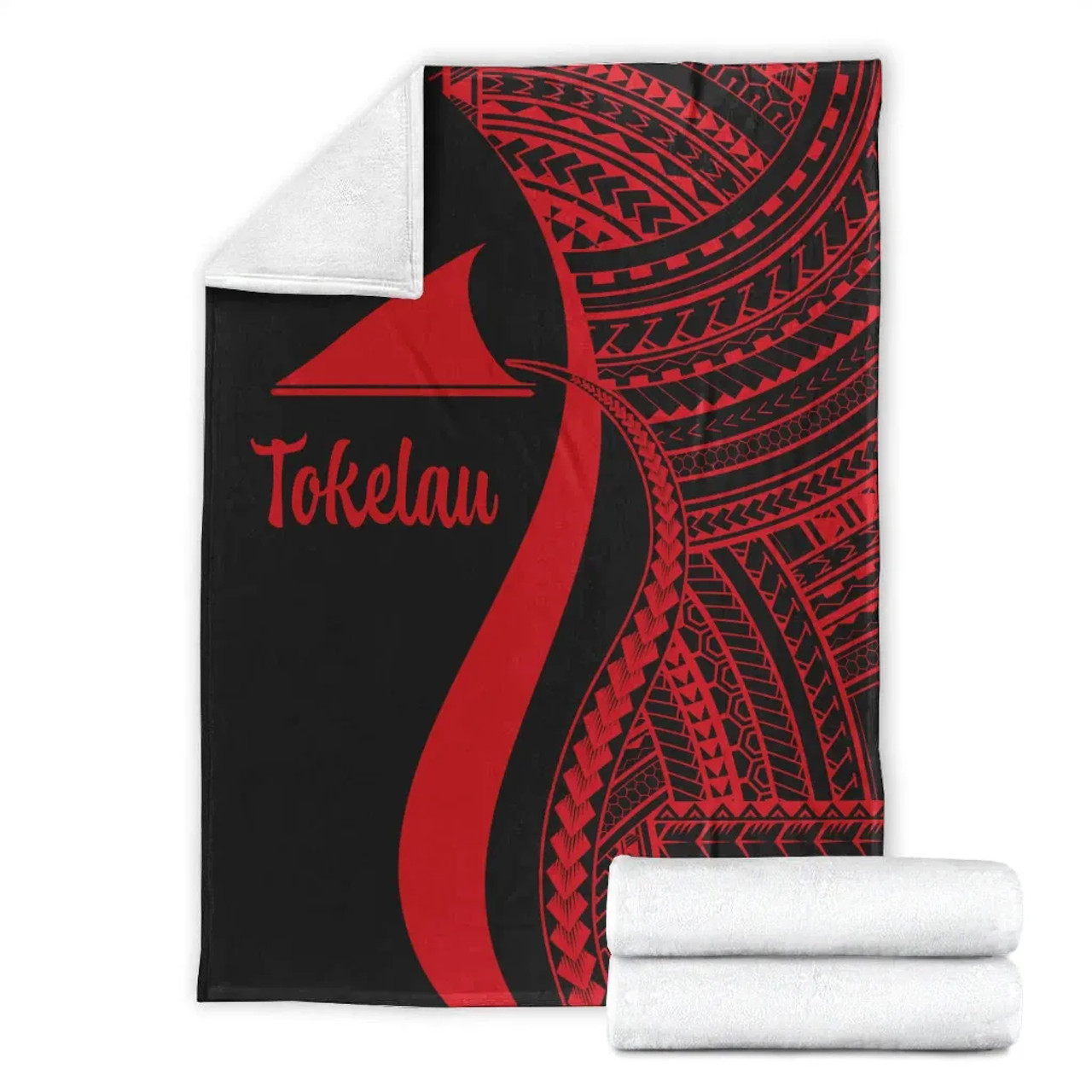Tokelau Premium Blanket - Red Polynesian Tentacle Tribal Pattern 7