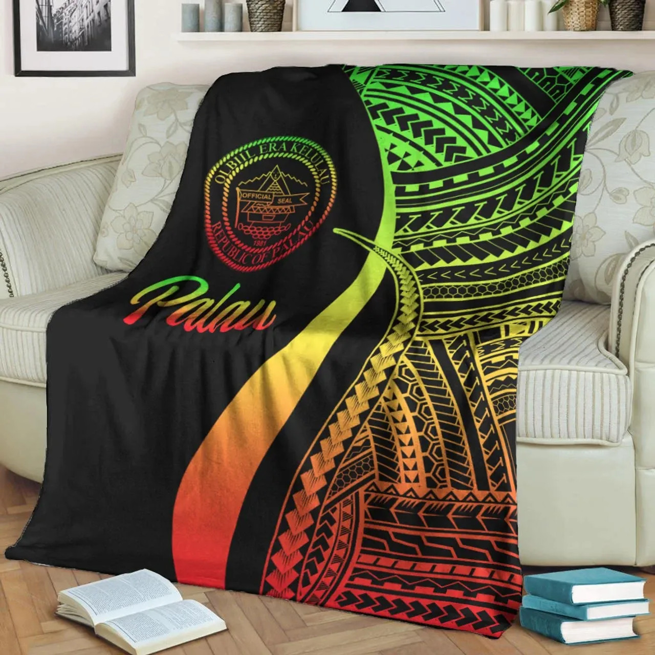 Palau Premium Blanket - Reggae Polynesian Tentacle Tribal Pattern Crest 4