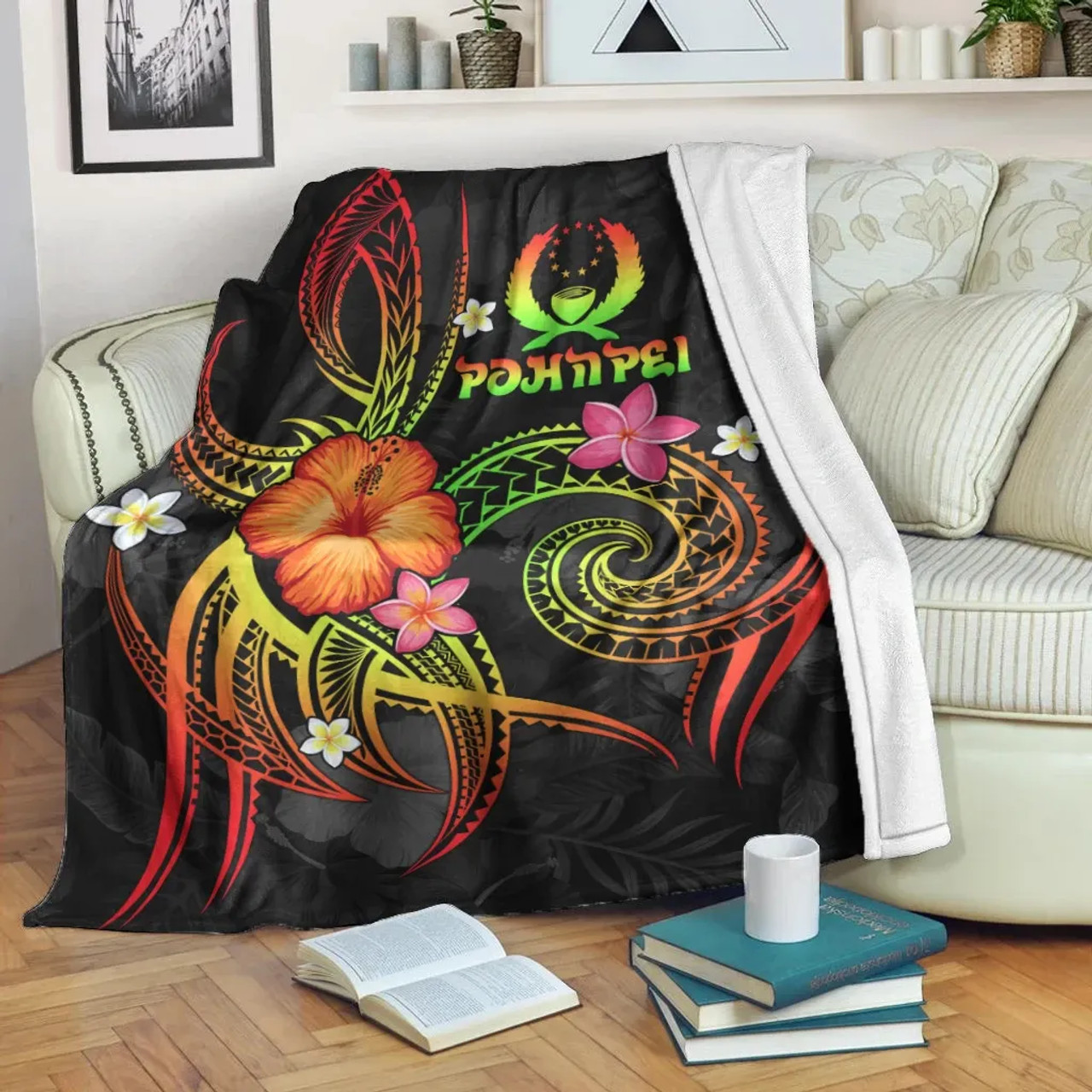 Pohnpei Polynesian Premium Blanket - Legend of Pohnpei (Reggae) 8