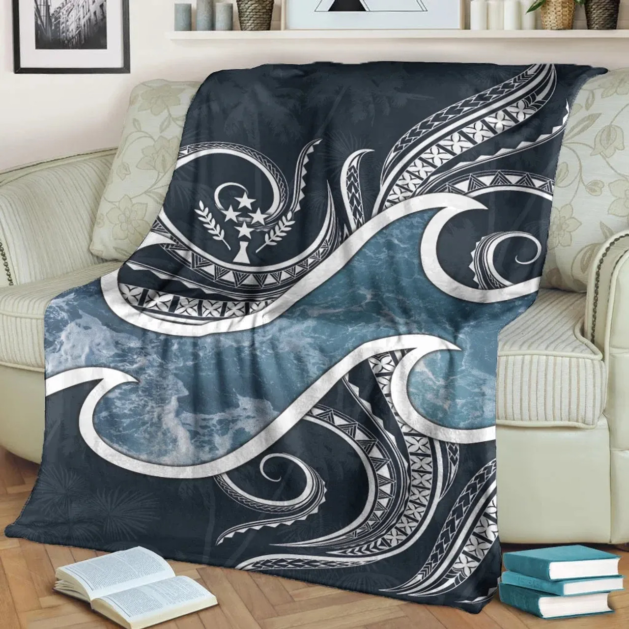 Kosrae Islands Polynesian Premium Blanket - Ocean Style 1