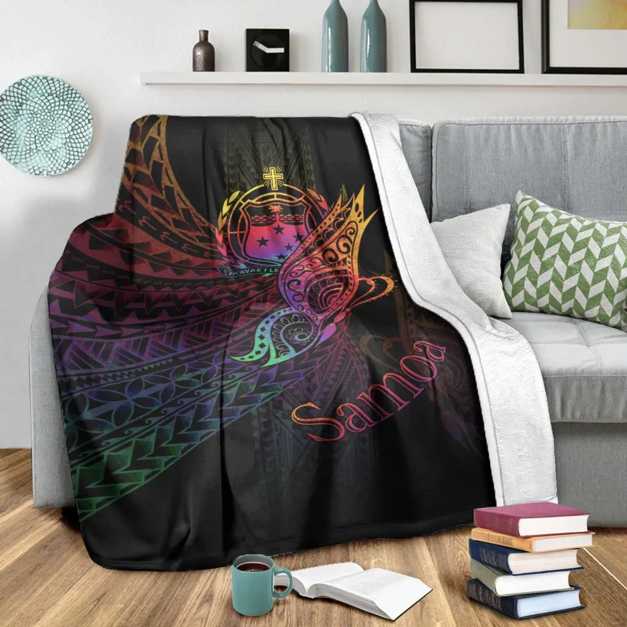 Samoa Premium Blanket - Butterfly Polynesian Style 6