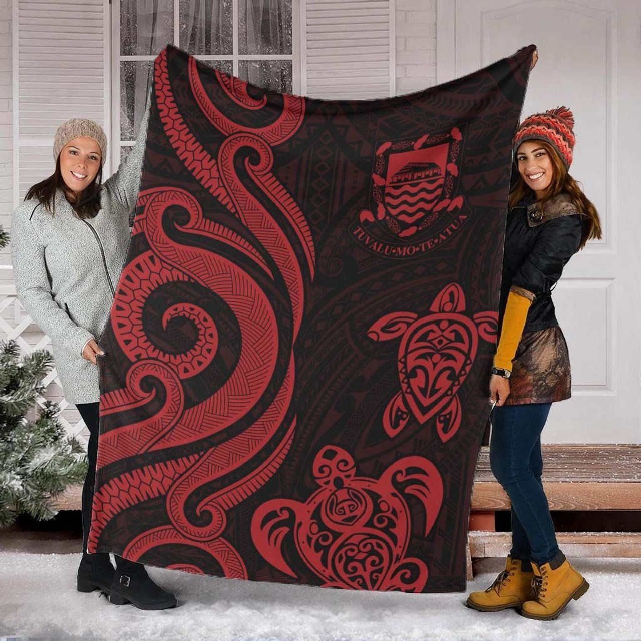 Tuvalu Premium Blanket - Red Tentacle Turtle 6