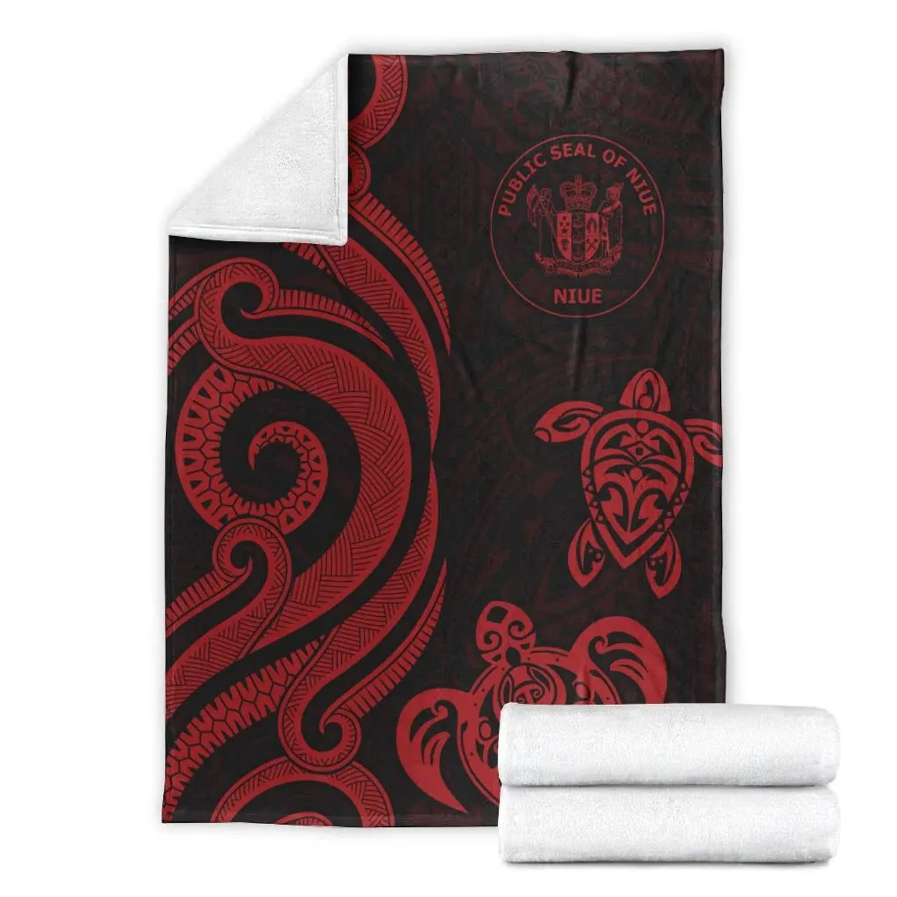 Niue Premium Blanket - Red Tentacle Turtle 7