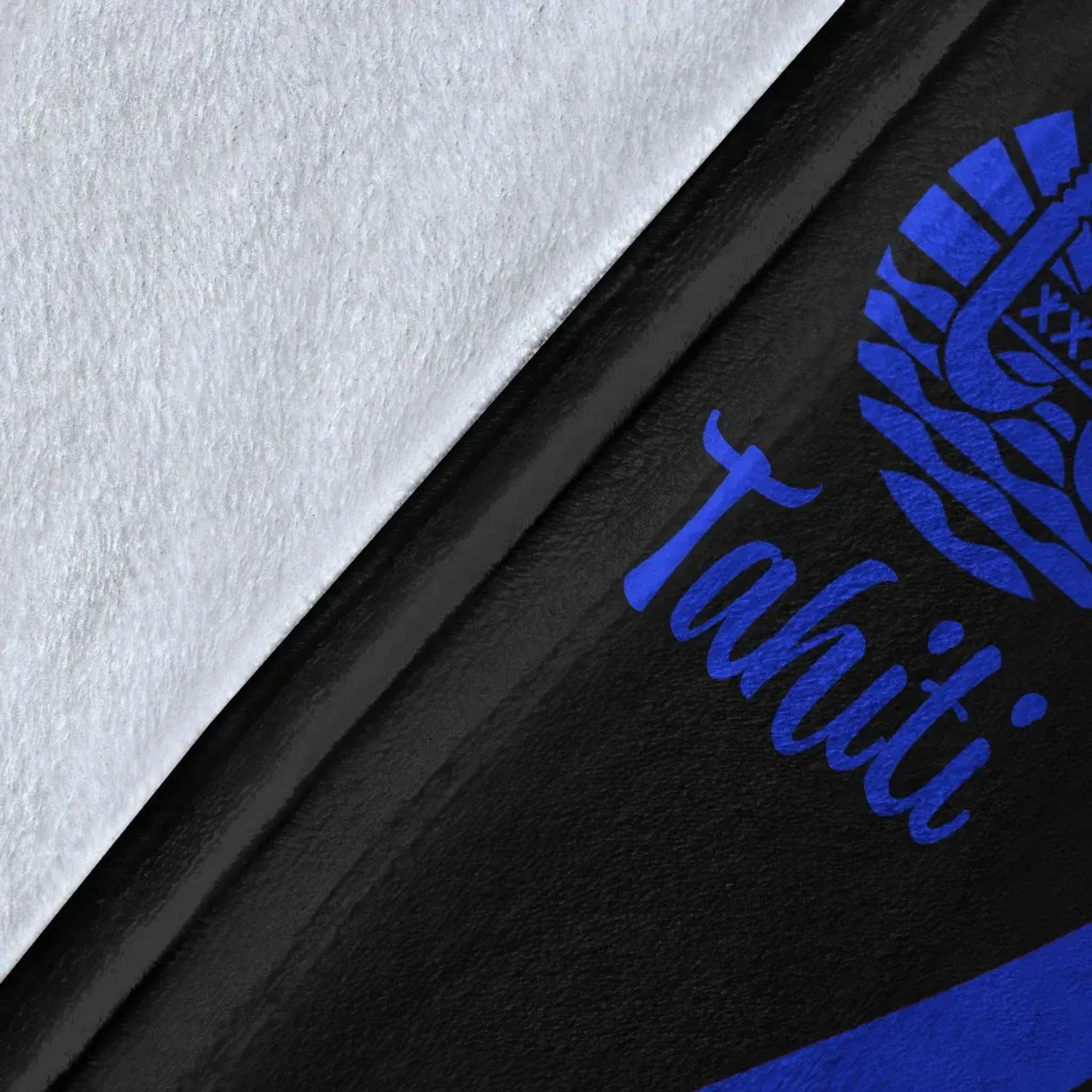 Tahiti Premium Blanket - Blue Polynesian Tentacle Tribal Pattern 8