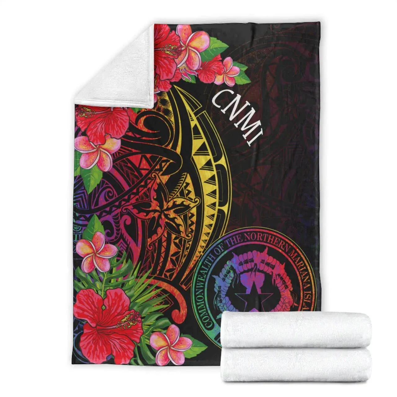Northern Mariana Islands Premium Blanket - Tropical Hippie Style 7