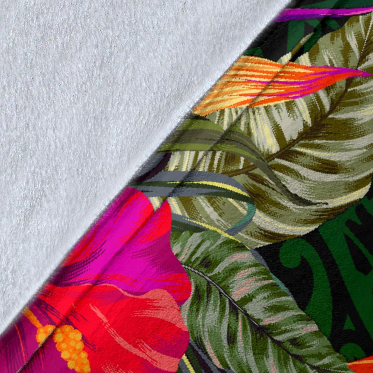 Polynesian Hawaii Personalised Premium Blanket - Summer Hibiscus 2