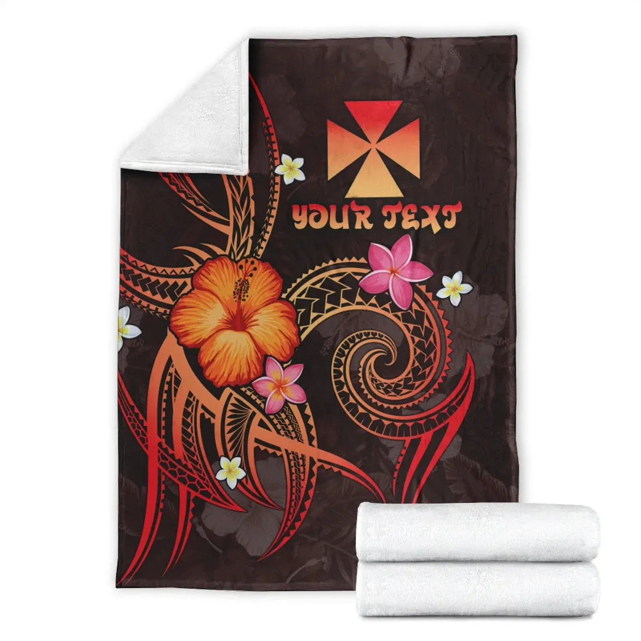 Wallis and Futuna Polynesian Personalised Premium Blanket - Legend of Wallis and Futuna (Red) 2