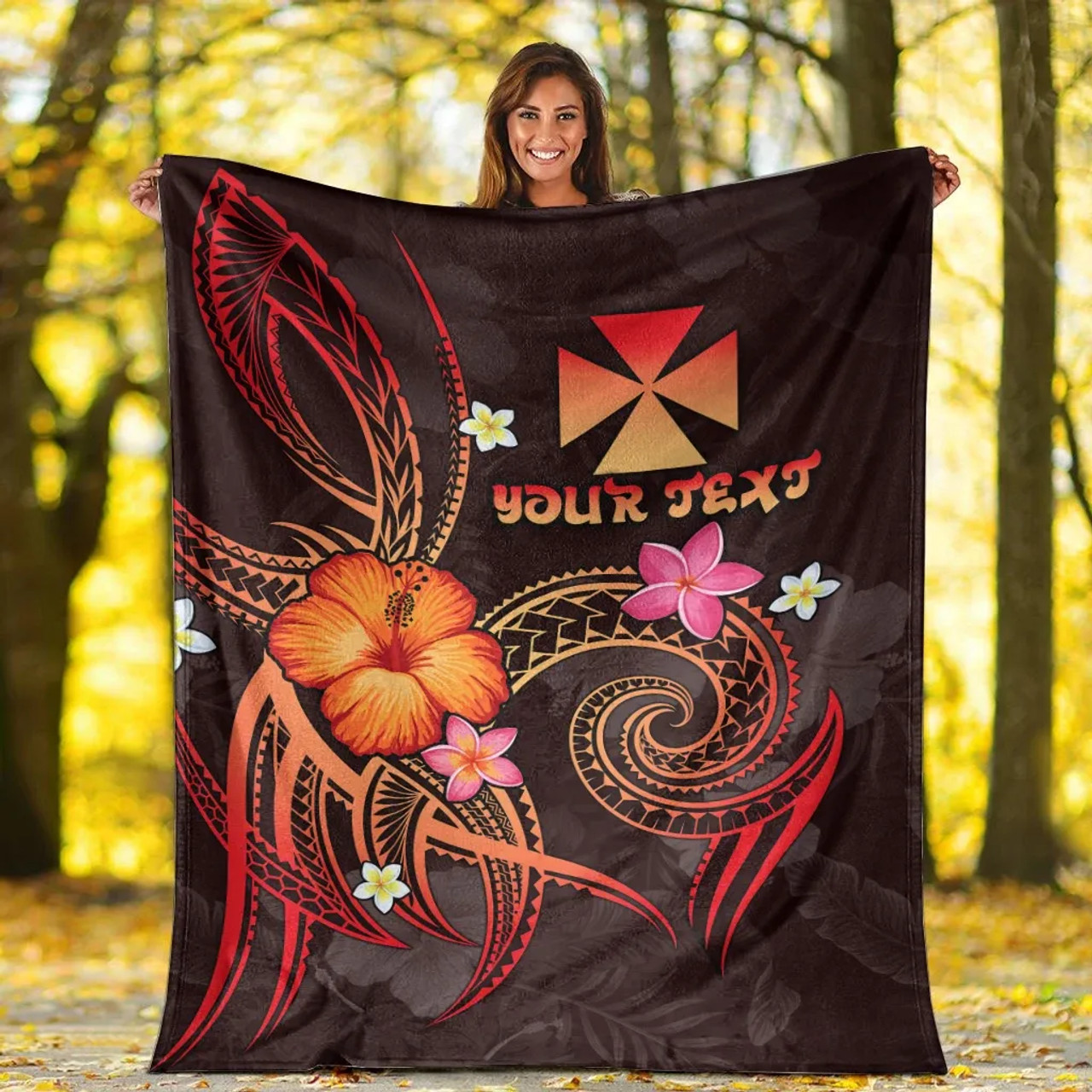 Wallis and Futuna Polynesian Personalised Premium Blanket - Legend of Wallis and Futuna (Red) 4
