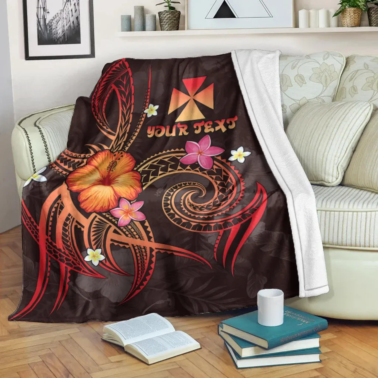 Wallis and Futuna Polynesian Personalised Premium Blanket - Legend of Wallis and Futuna (Red) 7