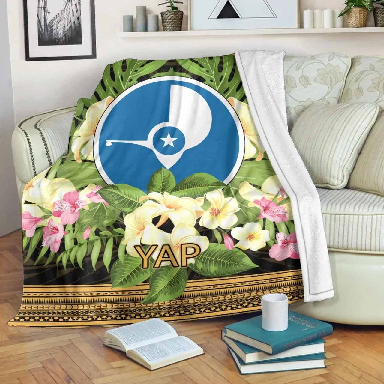 Yap Premium Blanket - Polynesian Gold Patterns Collection 1