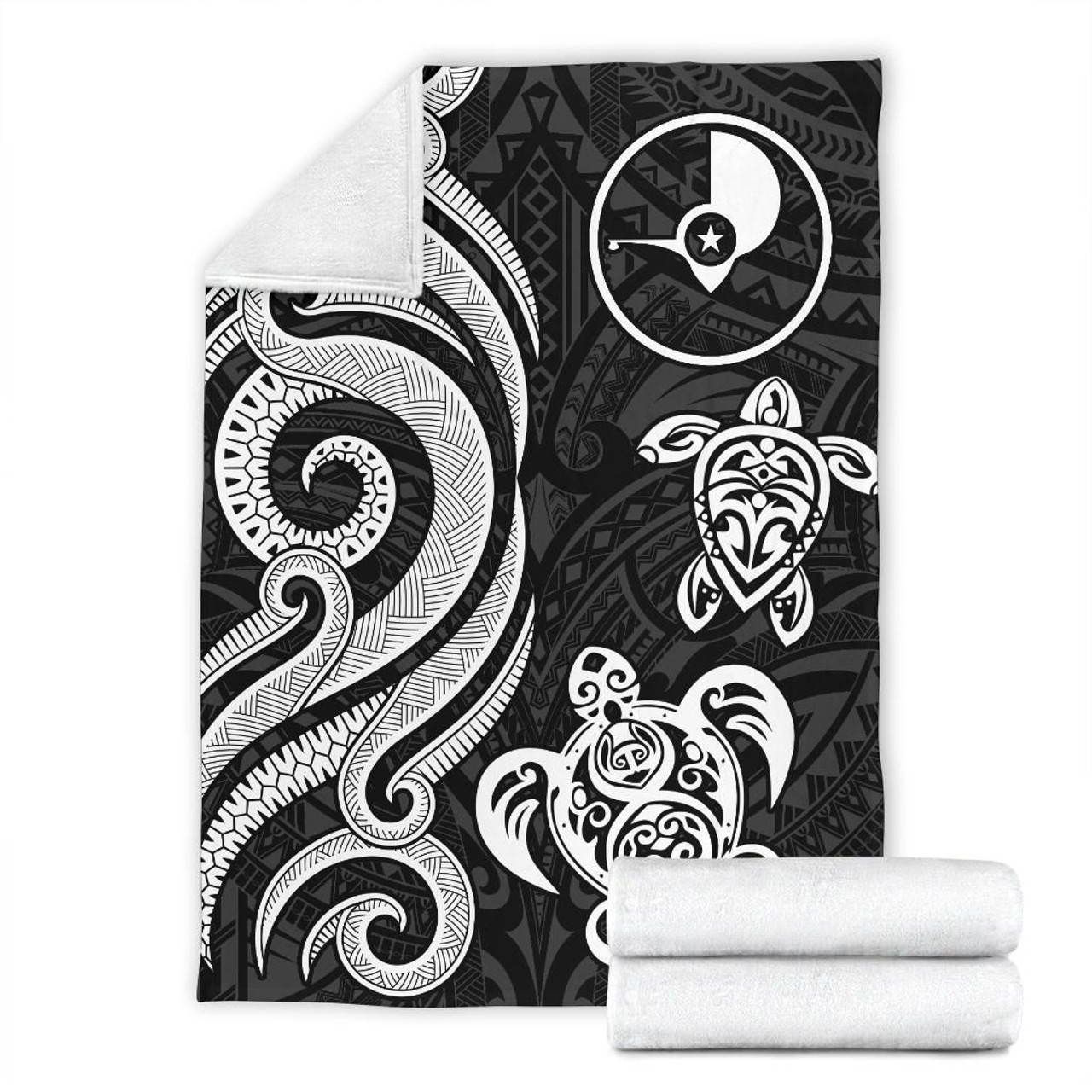 Yap Micronesian Premium Blanket - White Tentacle Turtle 7