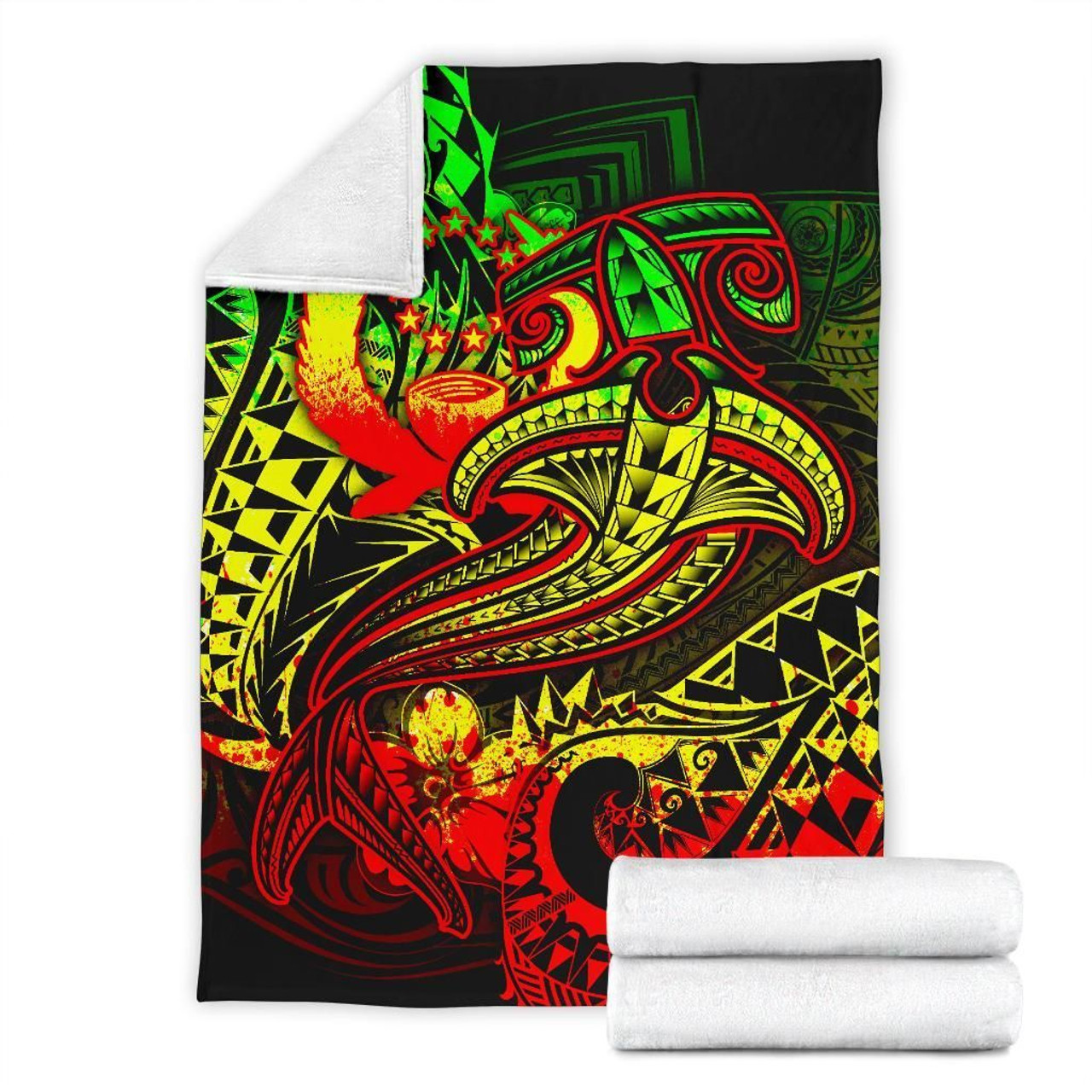 Pohnpei Premium Blanket - Reggae Shark Polynesian Tattoo 7