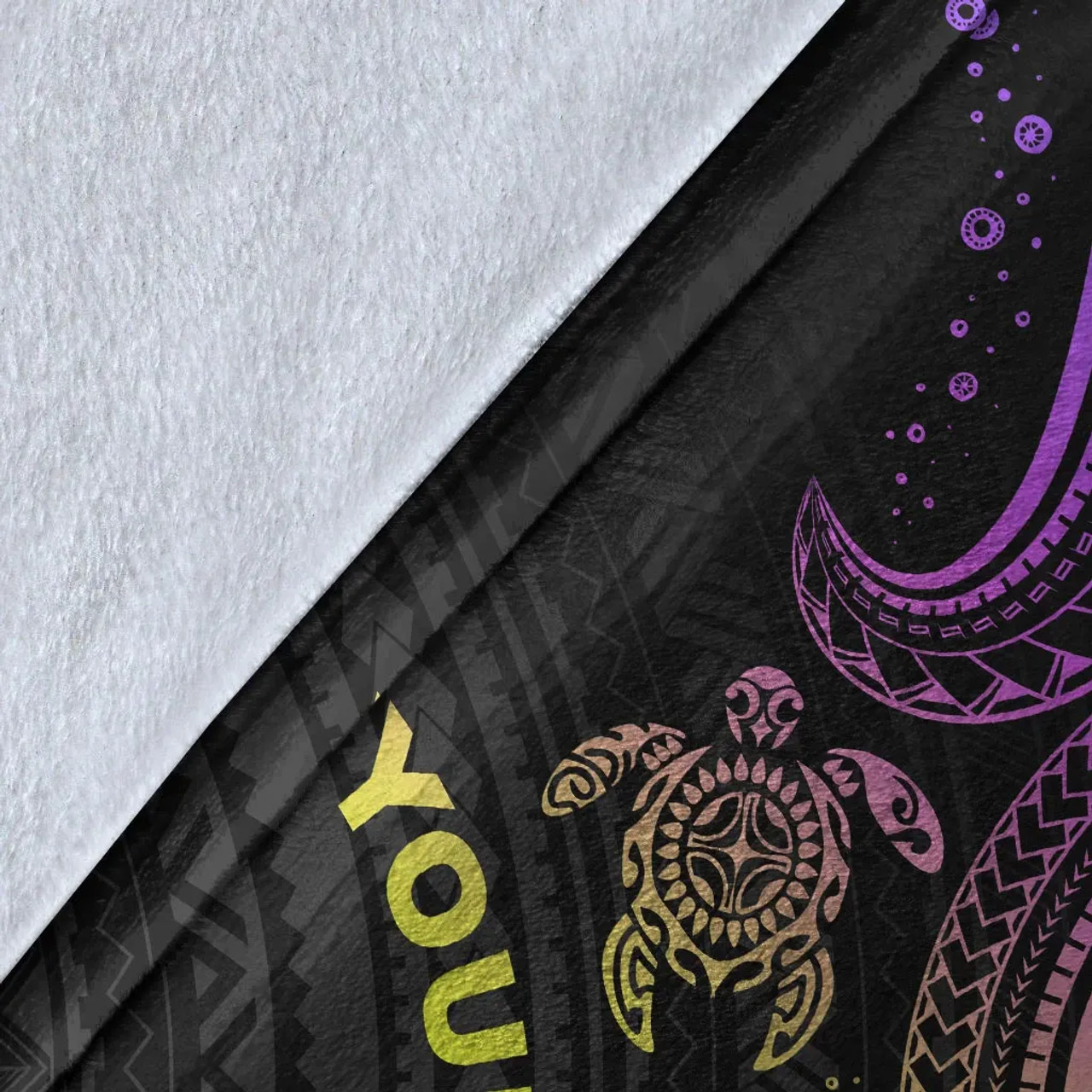 Tahiti Custom Personalised Premium Blanket- Pink Turtle 8