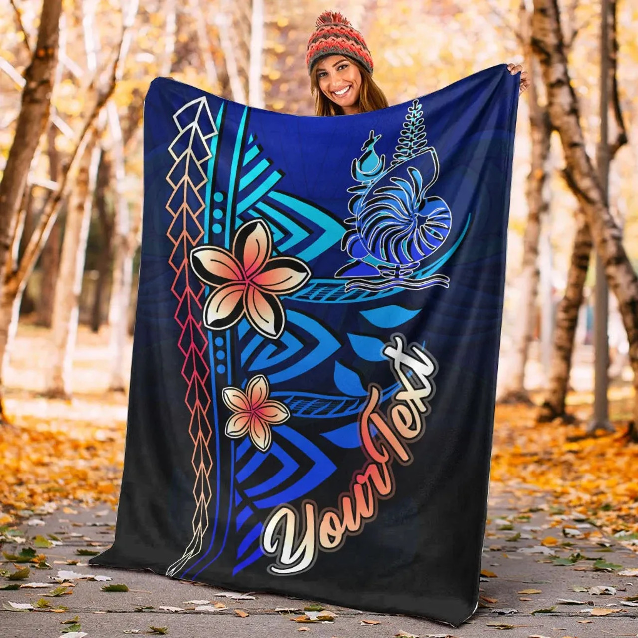 New Caledonia Custom Personalised Premium Blanket - Vintage Tribal Mountain 4