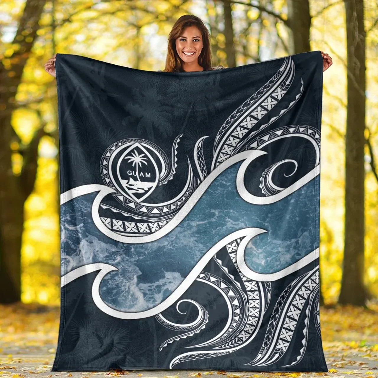 Guam Polynesian Premium Blanket - Ocean Style 6