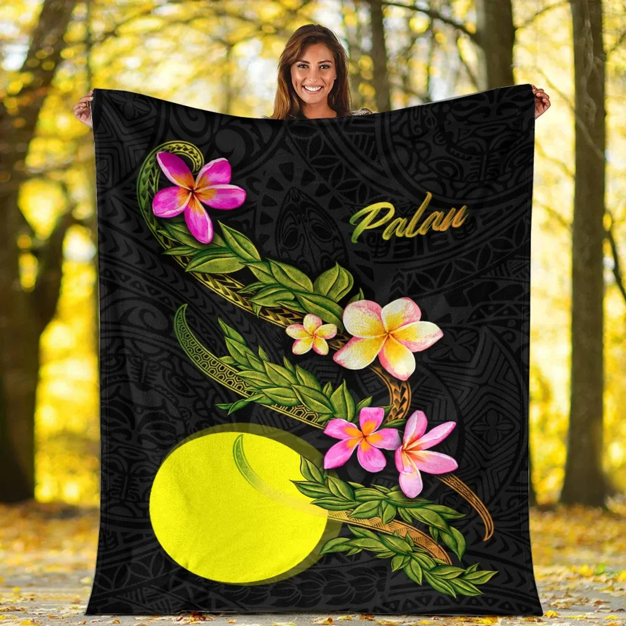 Palau Polynesian Blanket - Plumeria Tribal 5