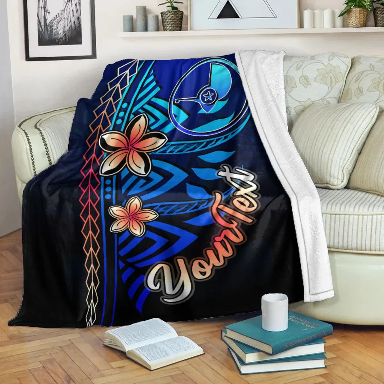Yap Custom Personalised Premium Blanket - Vintage Tribal Mountain 1