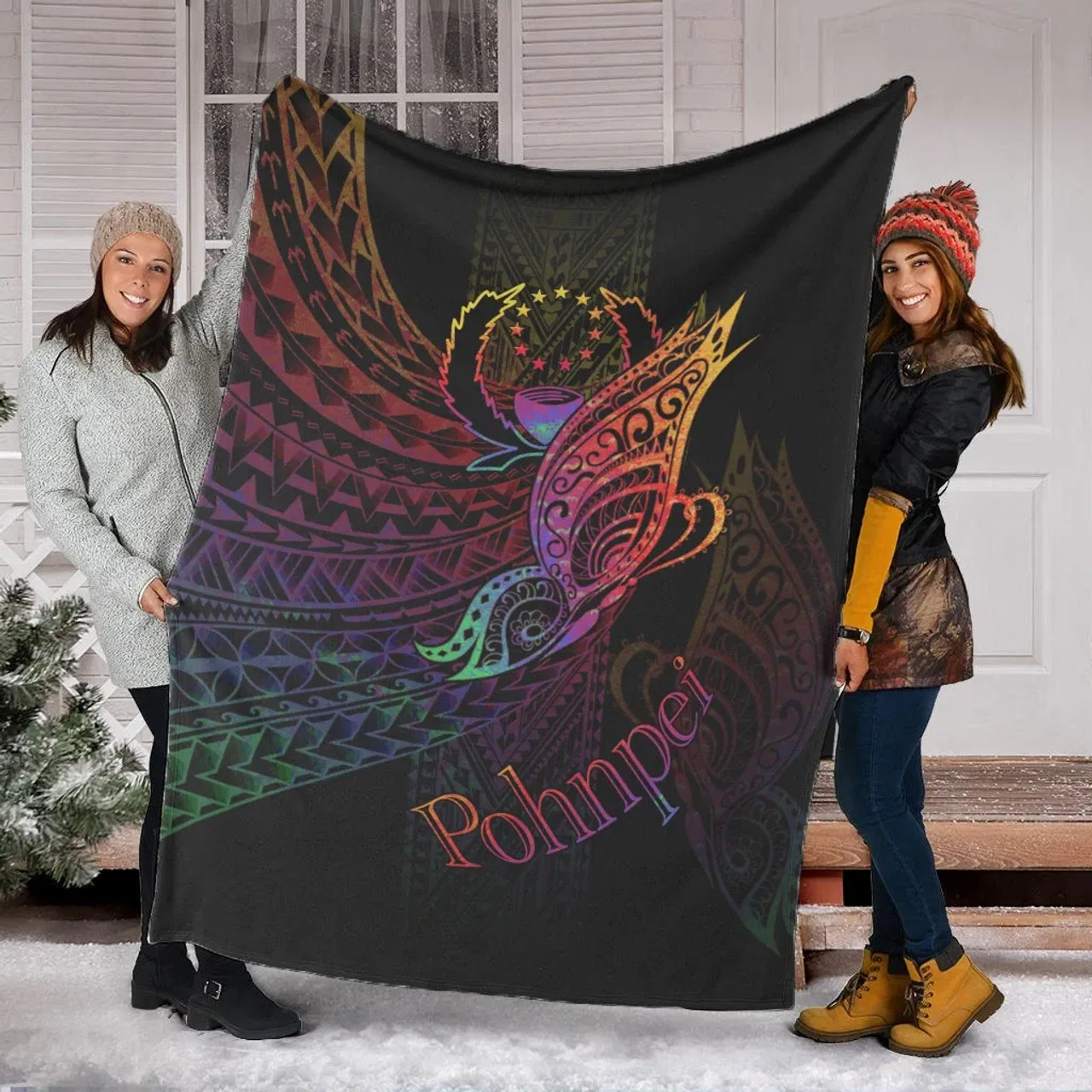 Pohnpei Premium Blanket - Butterfly Polynesian Style 6