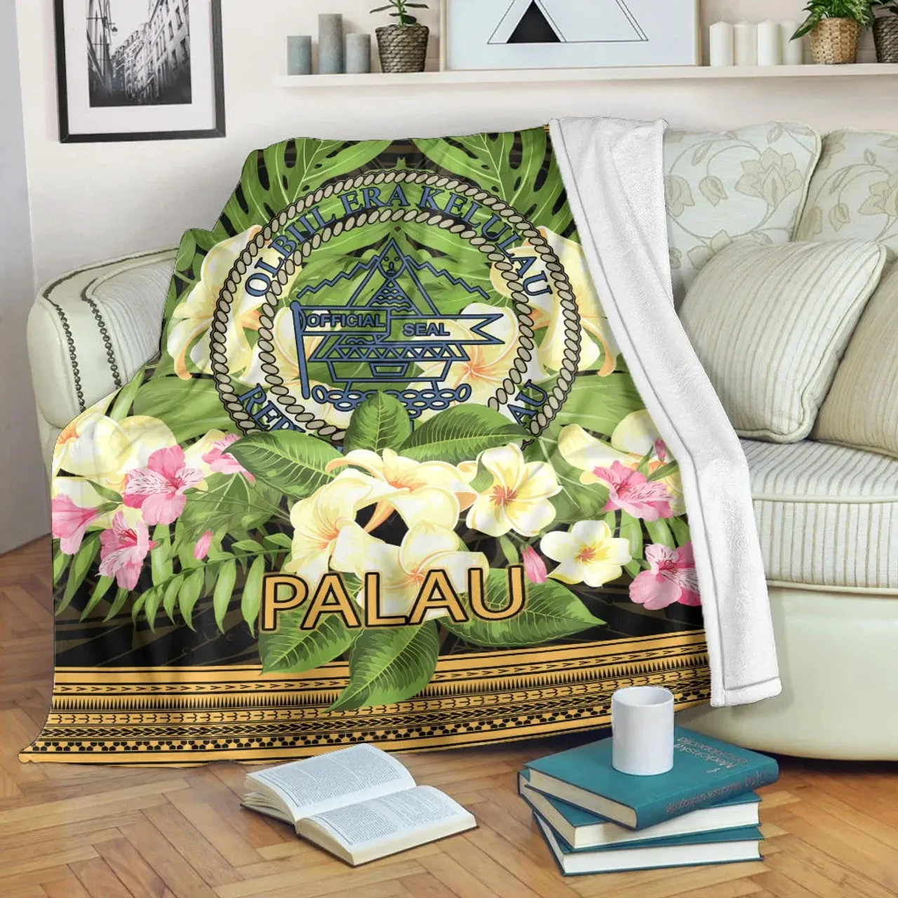 Palau Premium Blanket - Polynesian Gold Patterns Collection 1