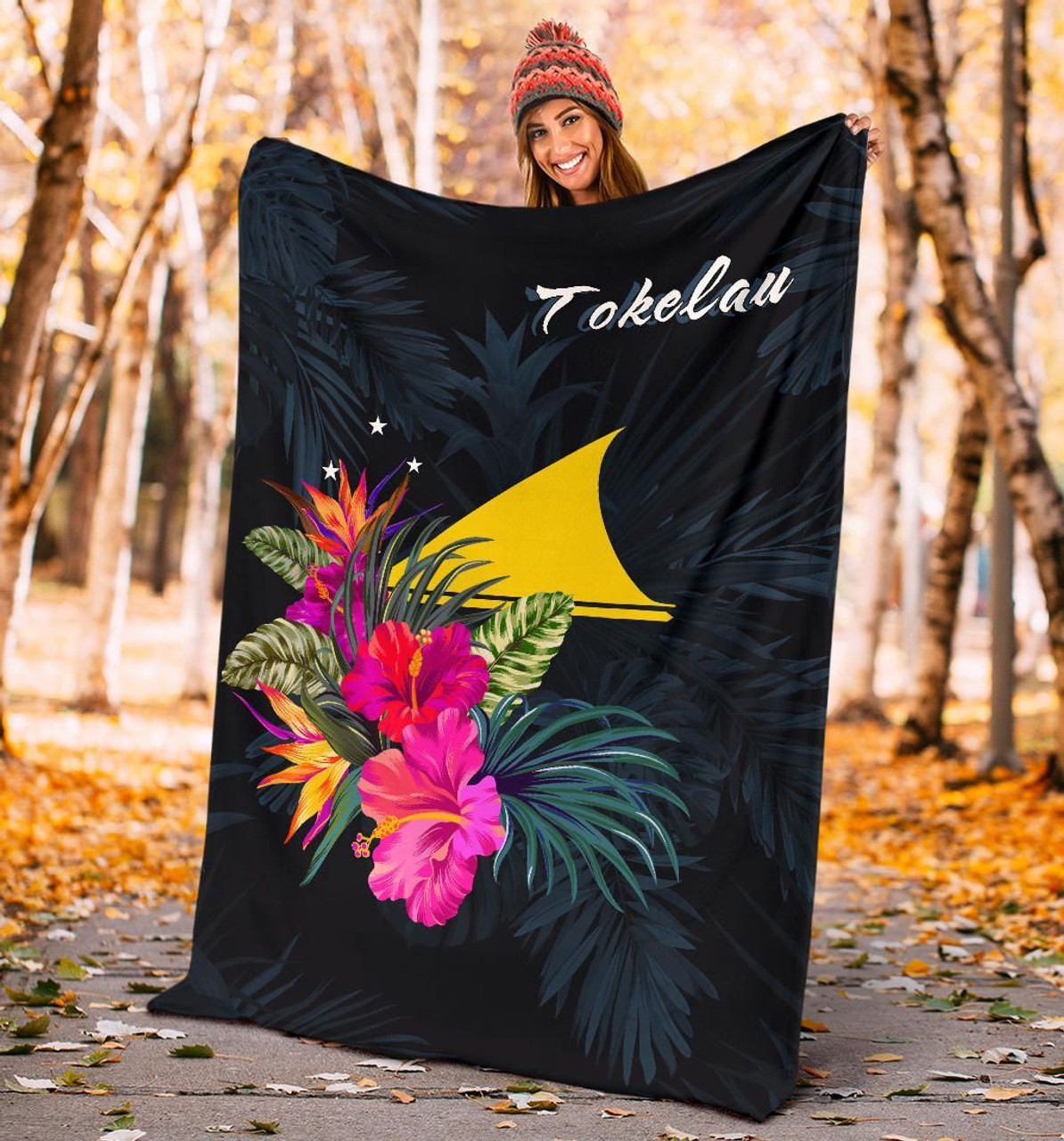 Tokelau Polynesian Premium Blanket - Tropical Flower 4
