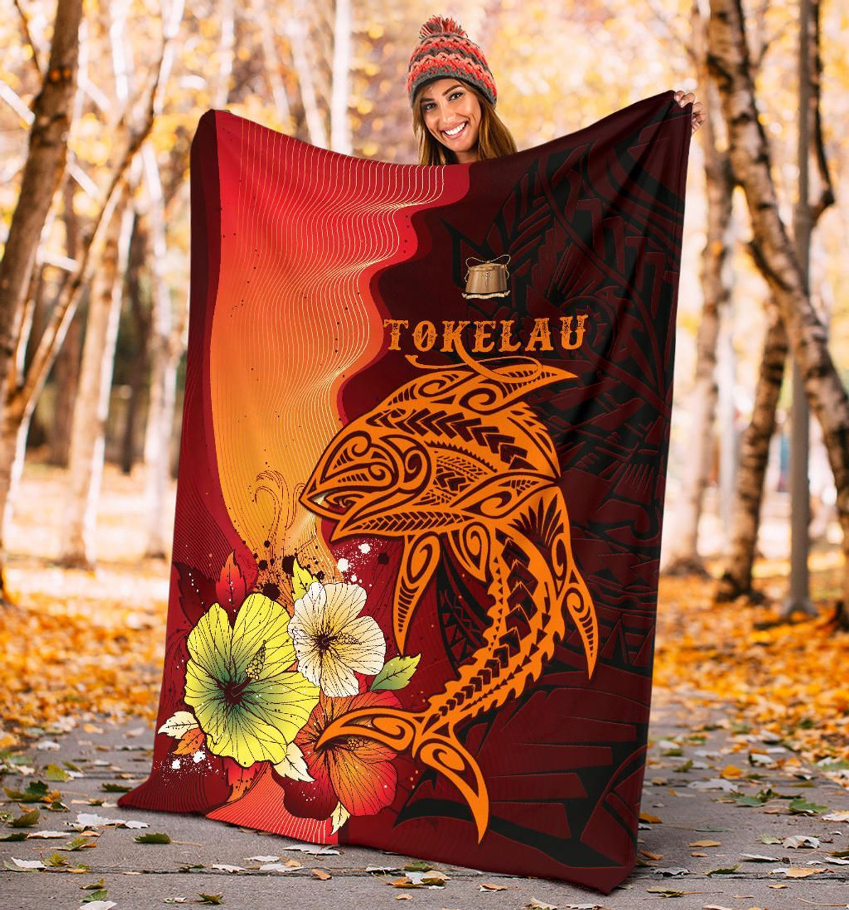 Tokelau Premium Blankets - Tribal Tuna Fish 4