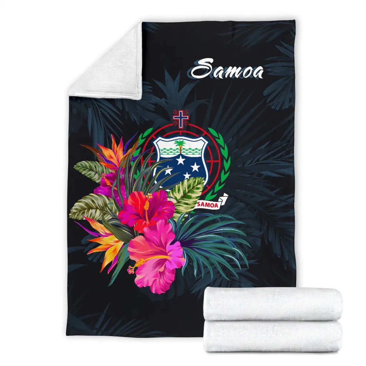 Samoa Polynesian Premium Blanket - Tropical Flower 7
