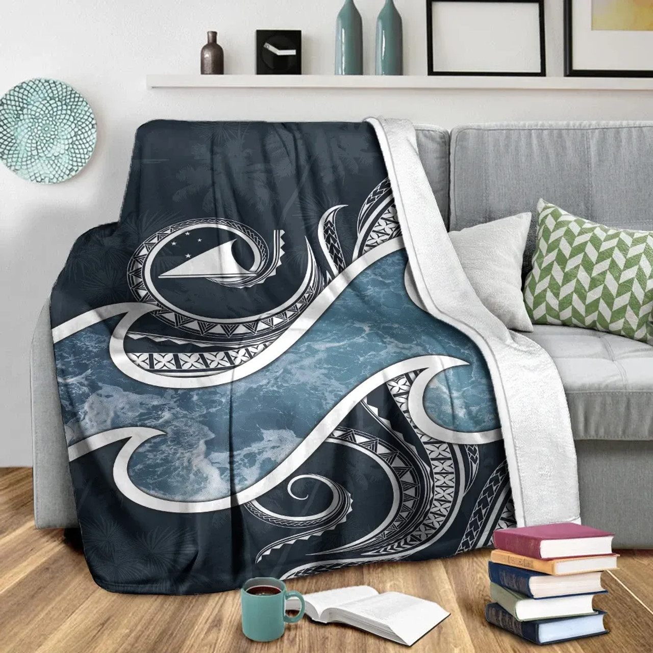 Tokelau Polynesian Premium Blanket - Ocean Style 4