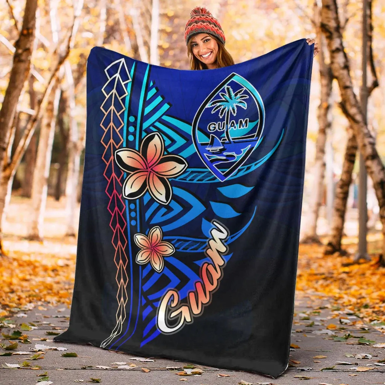 Guam Premium Blanket - Vintage Tribal Mountain 4
