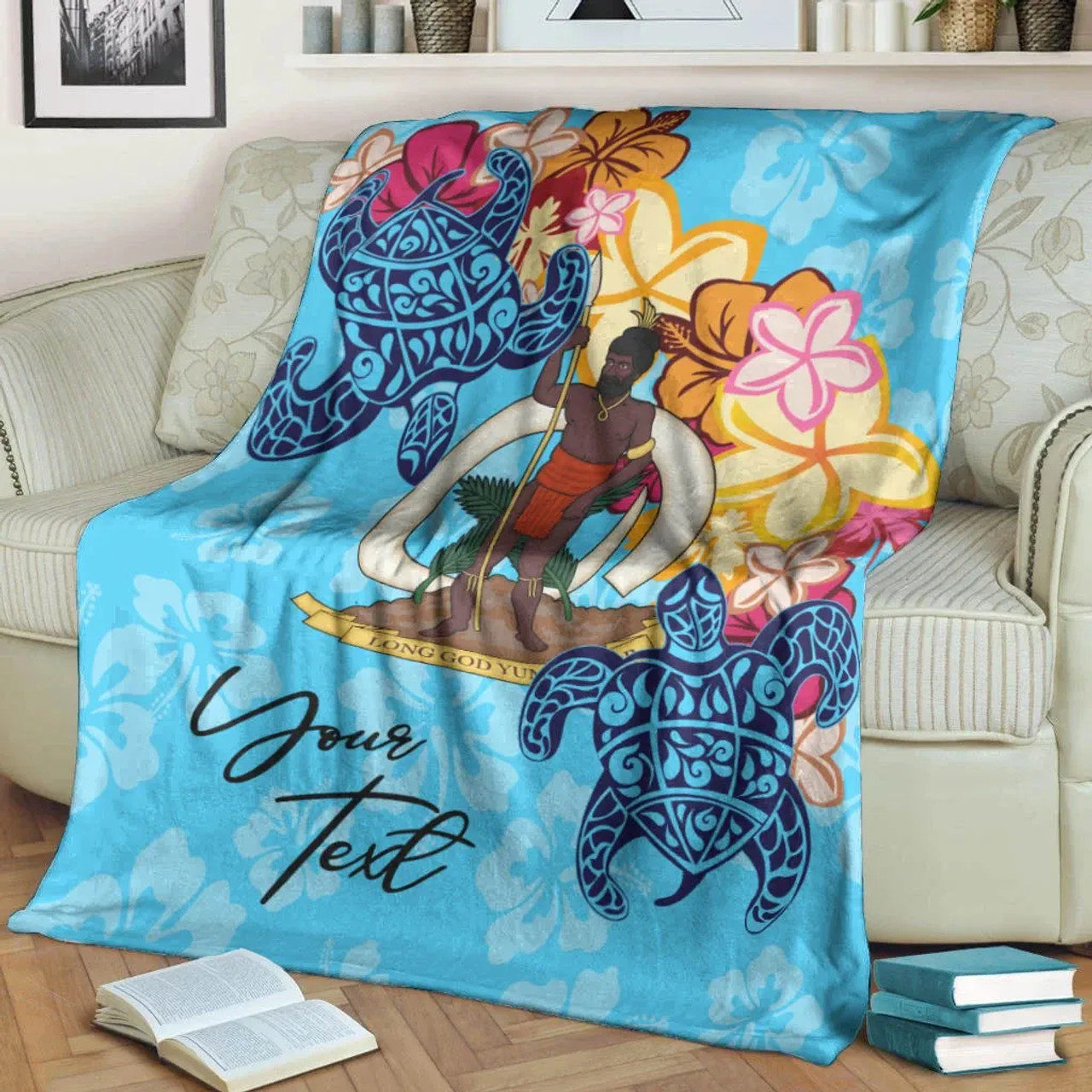Vanuatu Custom Personalised Premium Blanket - Tropical Style 6