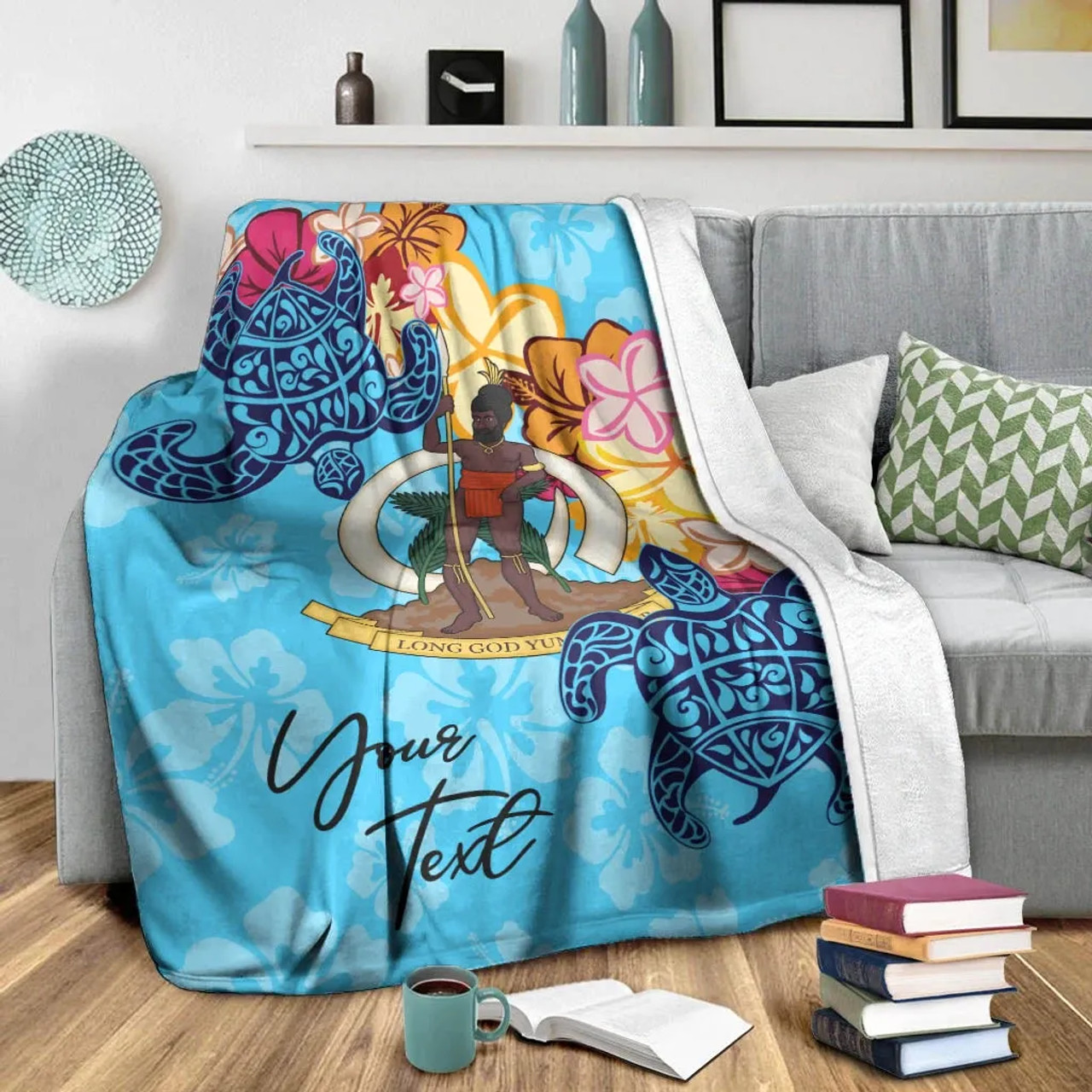 Vanuatu Custom Personalised Premium Blanket - Tropical Style 7