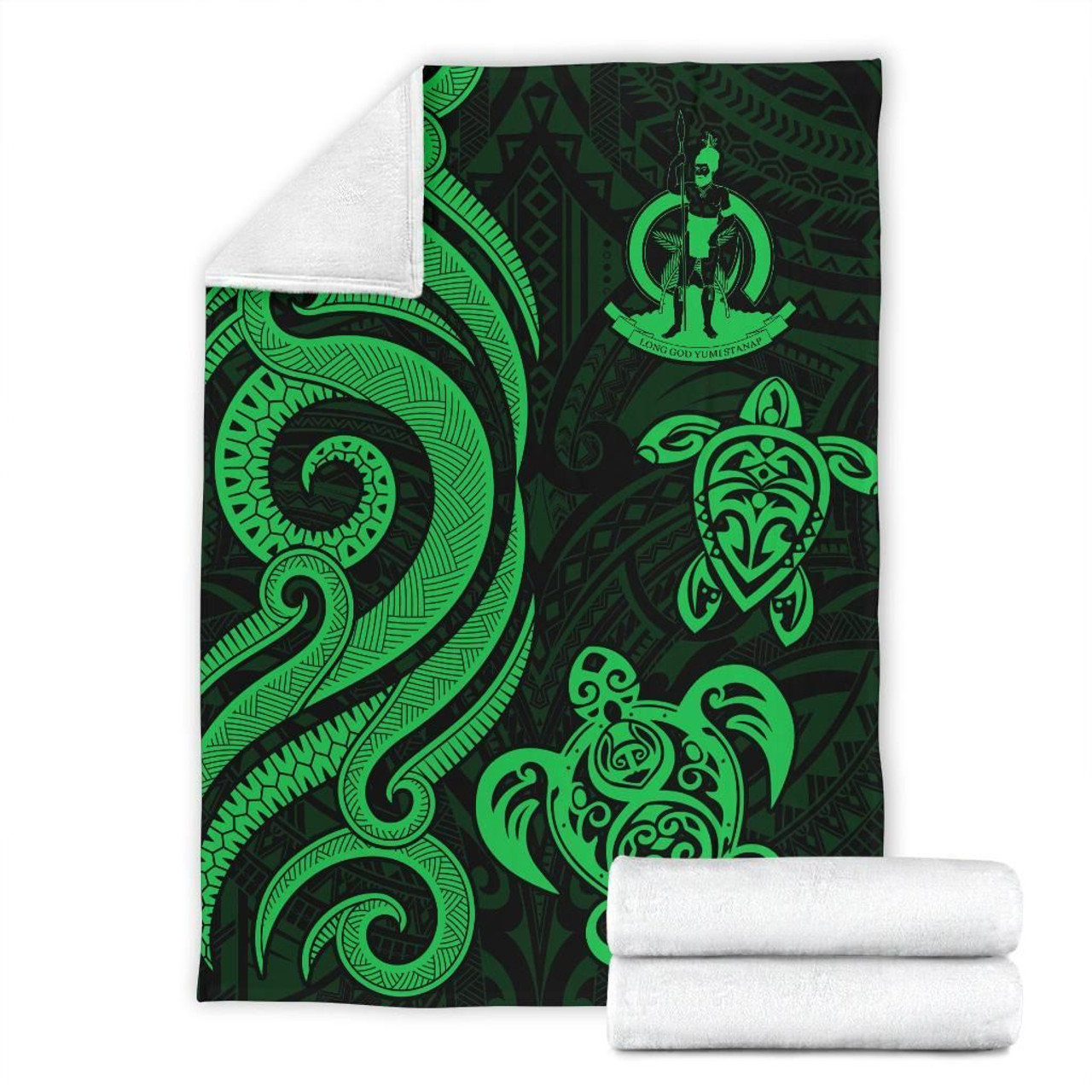 Vanuatu Premium Blanket - Green Tentacle Turtle 7