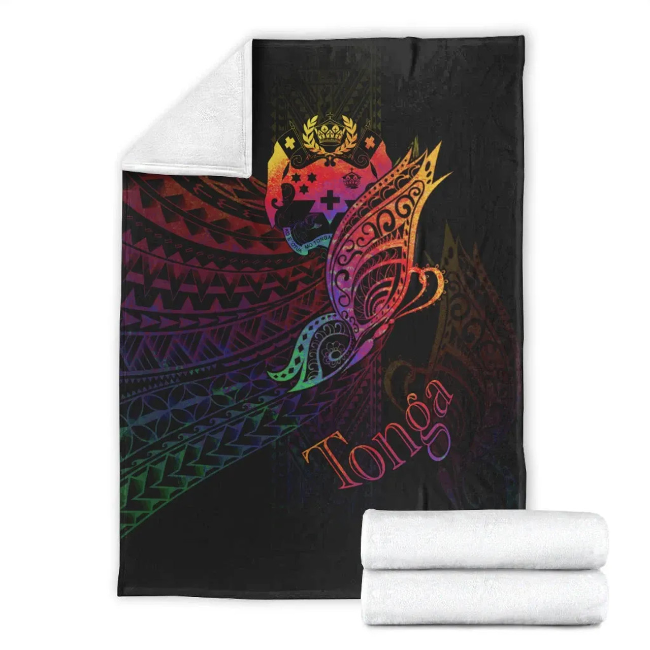Tonga Premium Blanket - Butterfly Polynesian Style 3