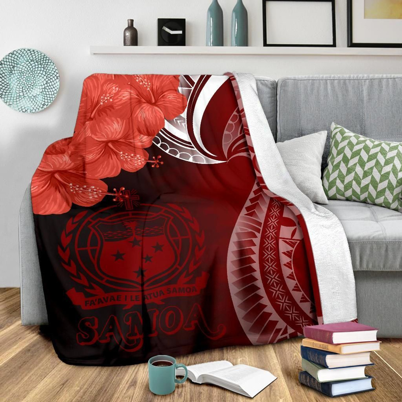 Samoa Premium Blanket - Samoa Seal Wave Style (Red) 1