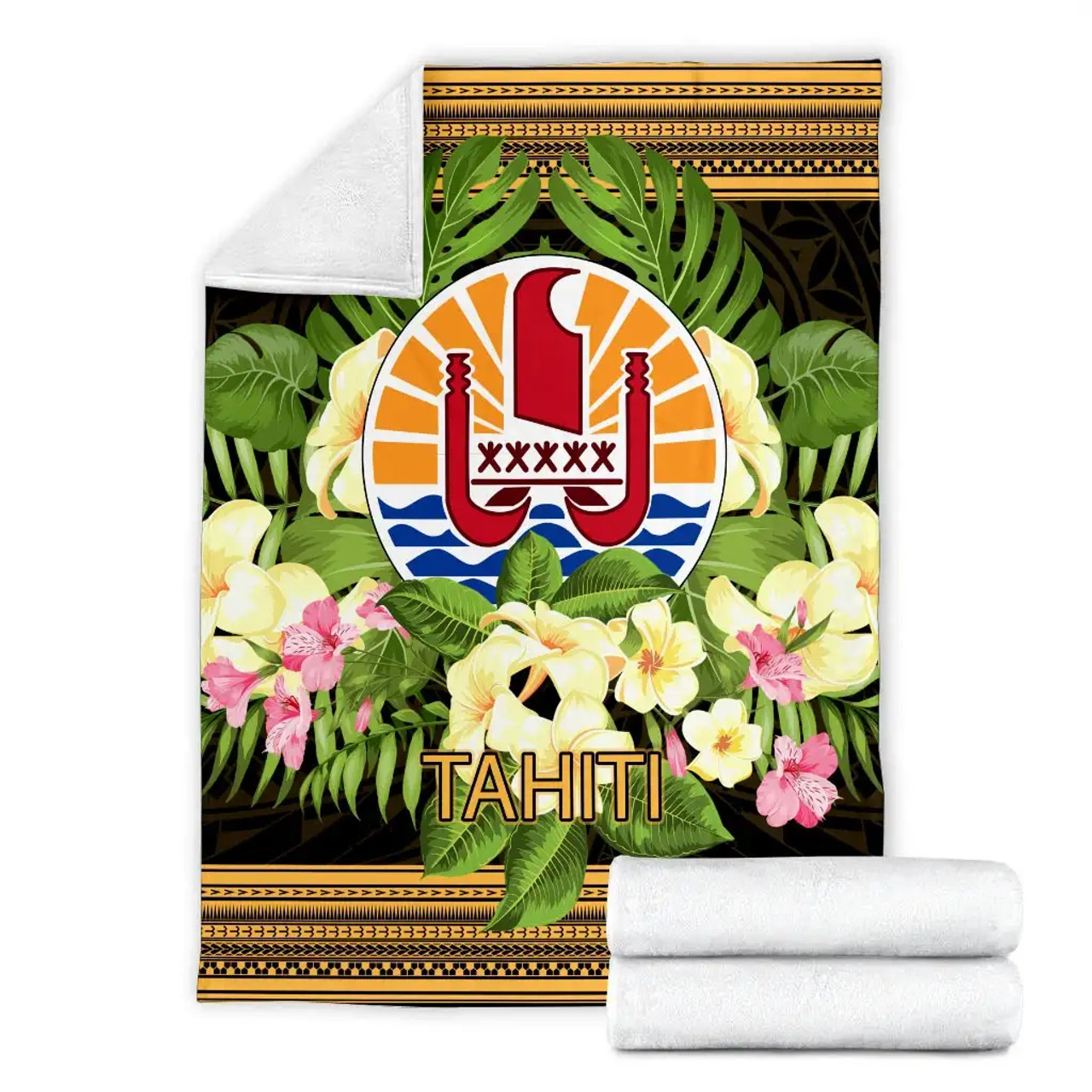 Tahiti Premium Blanket - Polynesian Gold Patterns Collection 5