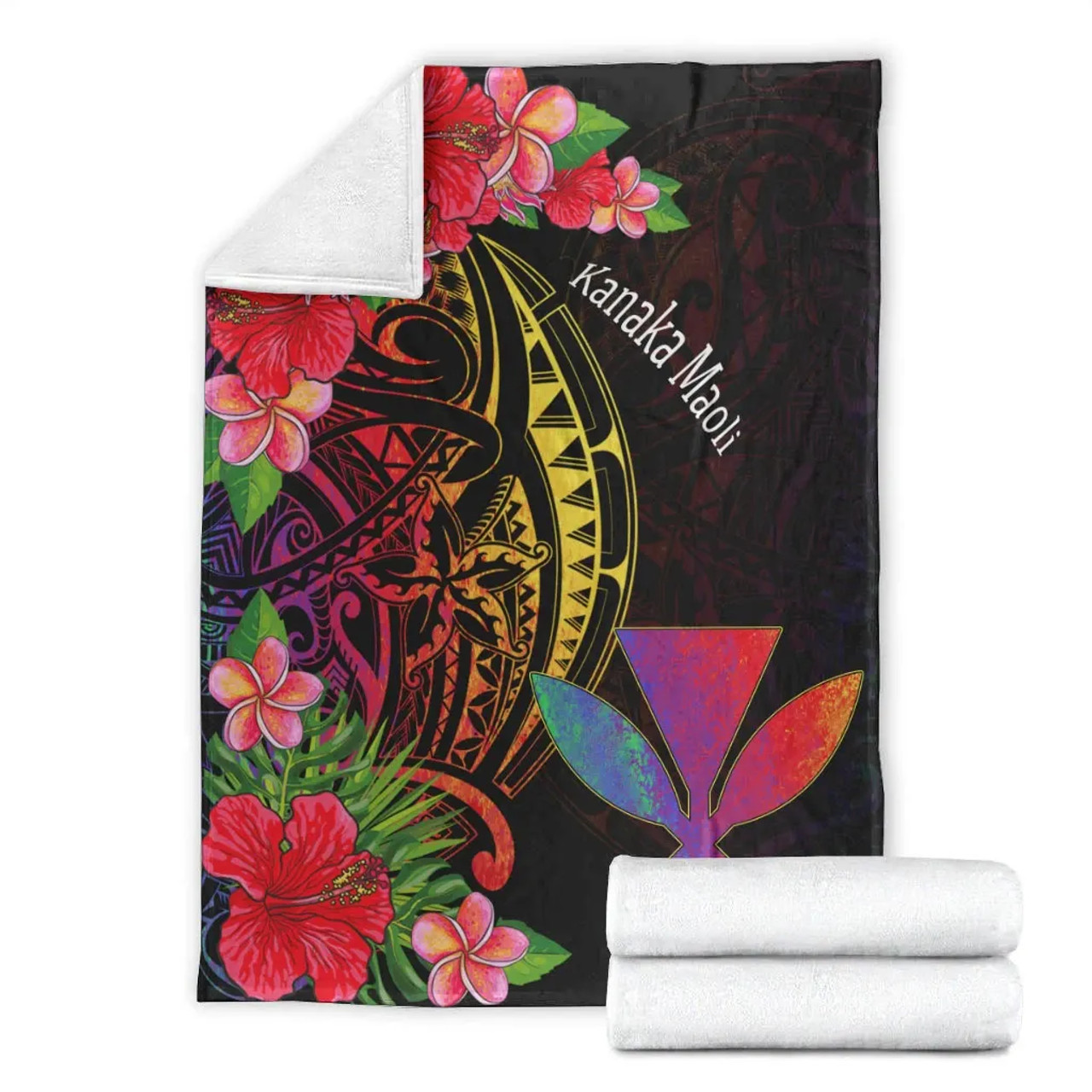 Hawaii Kanaka Maoli Premium Blanket - Tropical Hippie Style 7