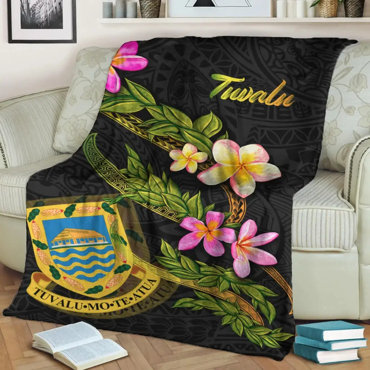 Tuvalu Polynesian Blanket - Plumeria Tribal 2