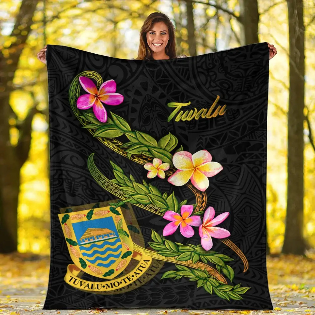 Tuvalu Polynesian Blanket - Plumeria Tribal 5