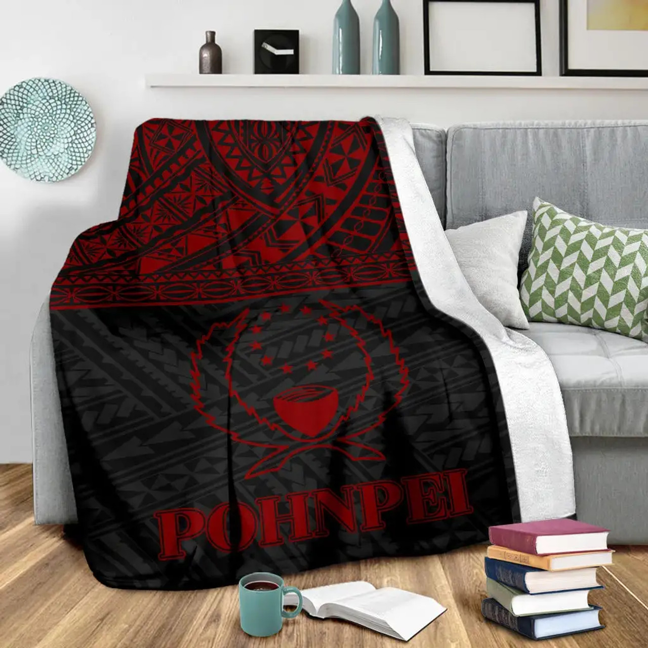 Pohnpei Premium Blanket - Micronesian Red Version 3