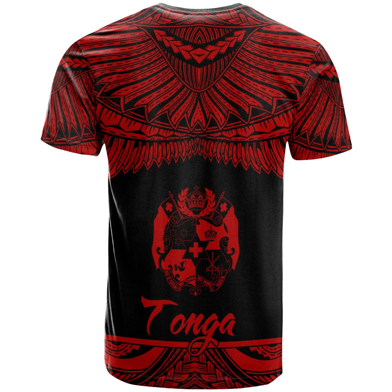 Tonga Polynesian Custom Personalised T-Shirt - Tongan Pride Red Version 2
