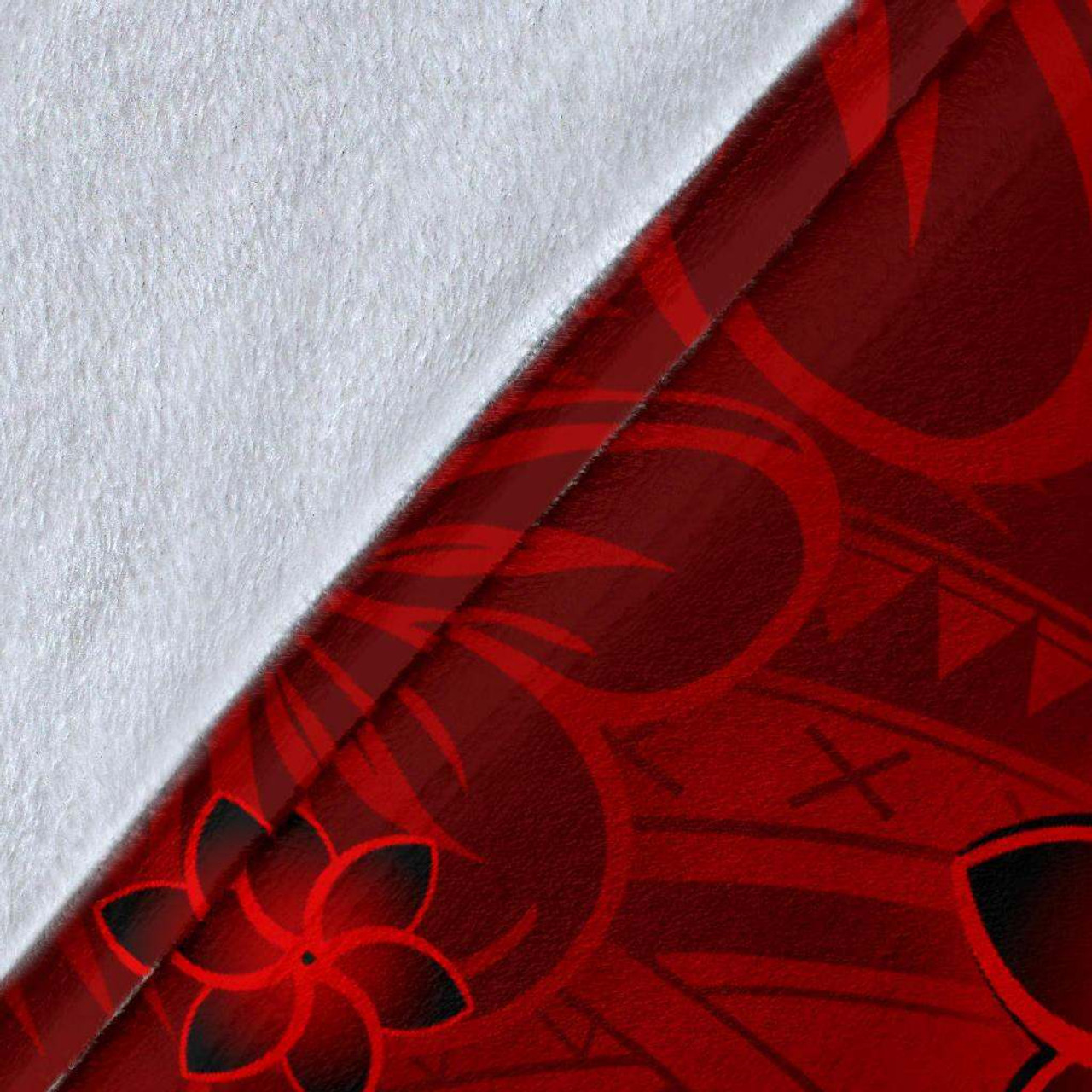 Samoa Custom Personalised Premium Blanket - Turtle Plumeria (Red) 8