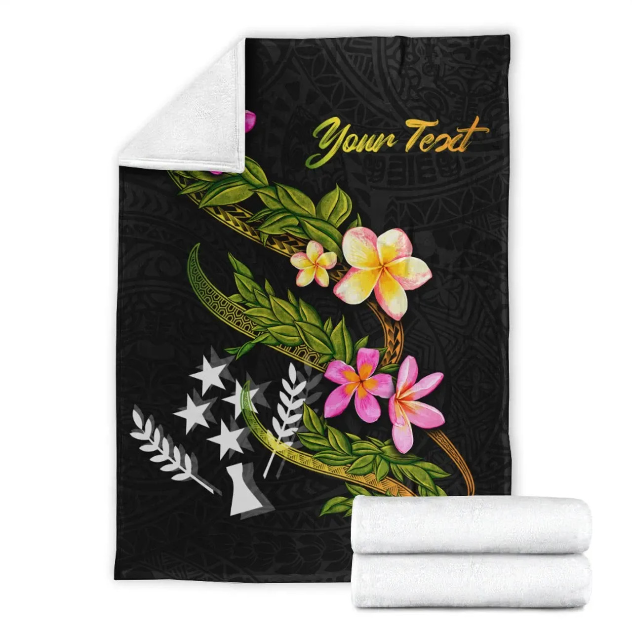 Kosrae Polynesian Custom Personalised Blanket - Plumeria Tribal 7