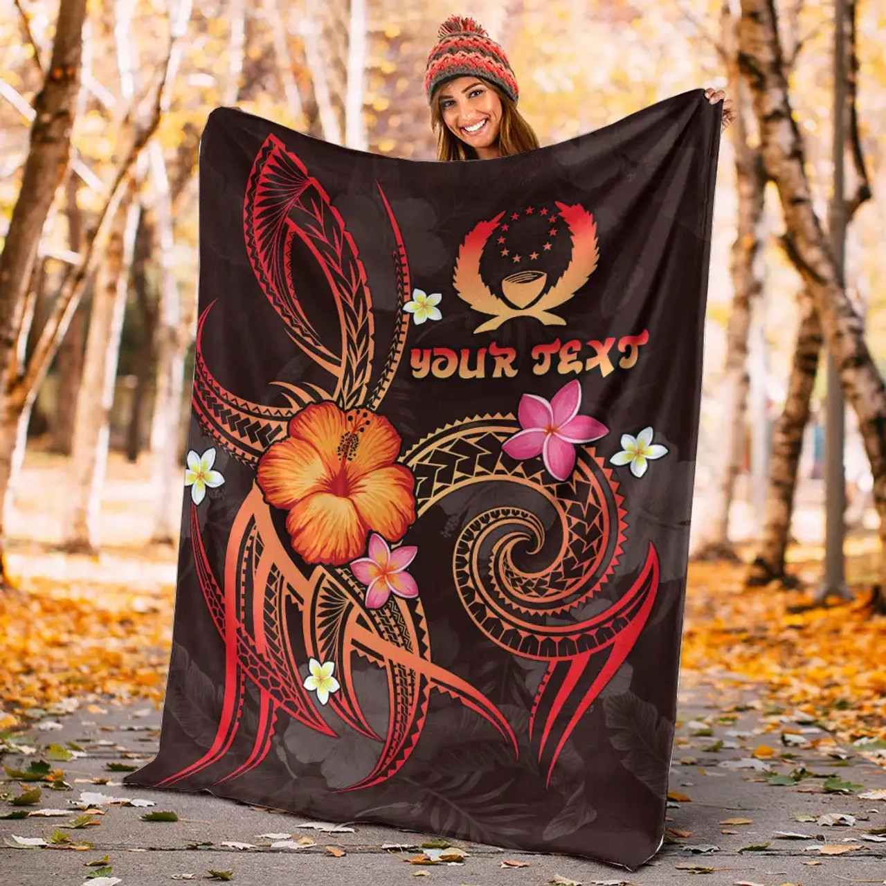 Pohnpei Polynesian Personalised Premium Blanket - Legend of Pohnpei (Red) 5