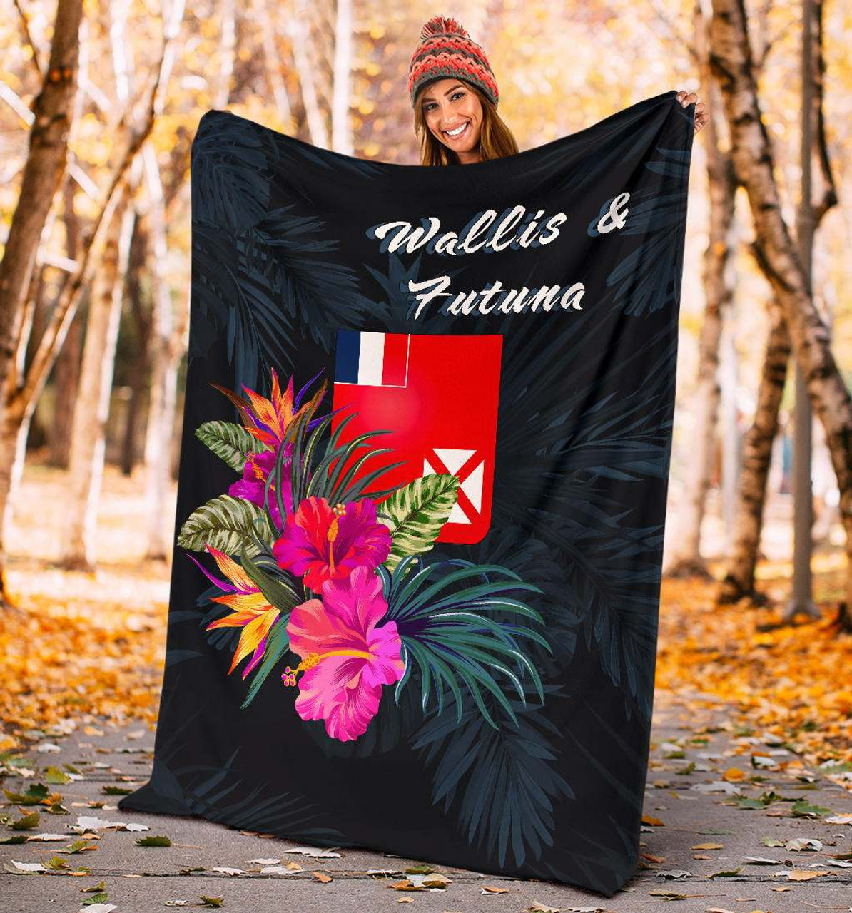 Wallis and Futuna Polynesian Premium Blanket - Tropical Flower 4